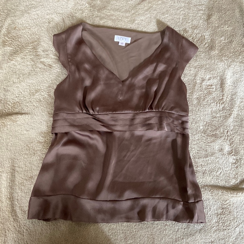 Metallic gold / bronze color LOFT top